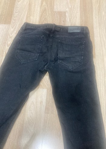 Düğmeli Siyah Erkek Kot Pantolon 34/32 - Görsel 3