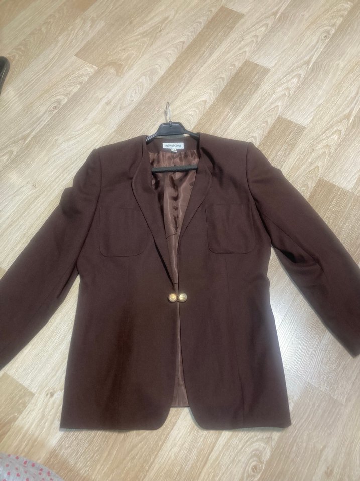 Kahverengi Kadın Blazer Ceket çok şık ve tarz - Görsel 2