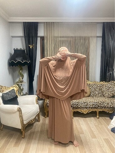 40 Beden camel Renk Bayan namaz kıyafeti