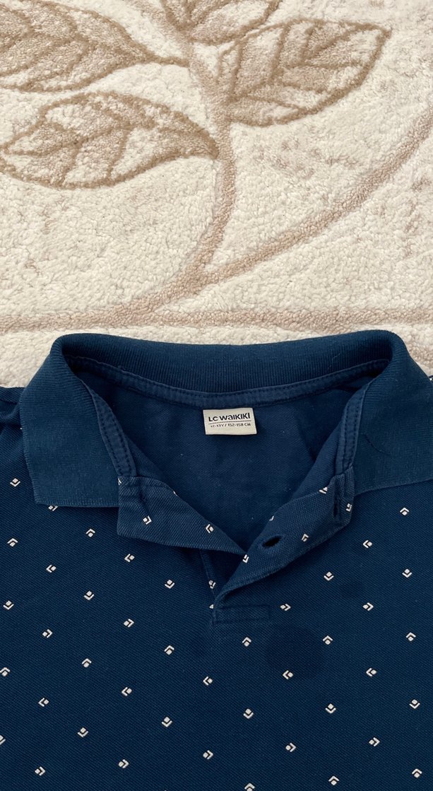 Erkek Lacivert Kısa Kollu Polo Yaka Gömlek - Görsel 2