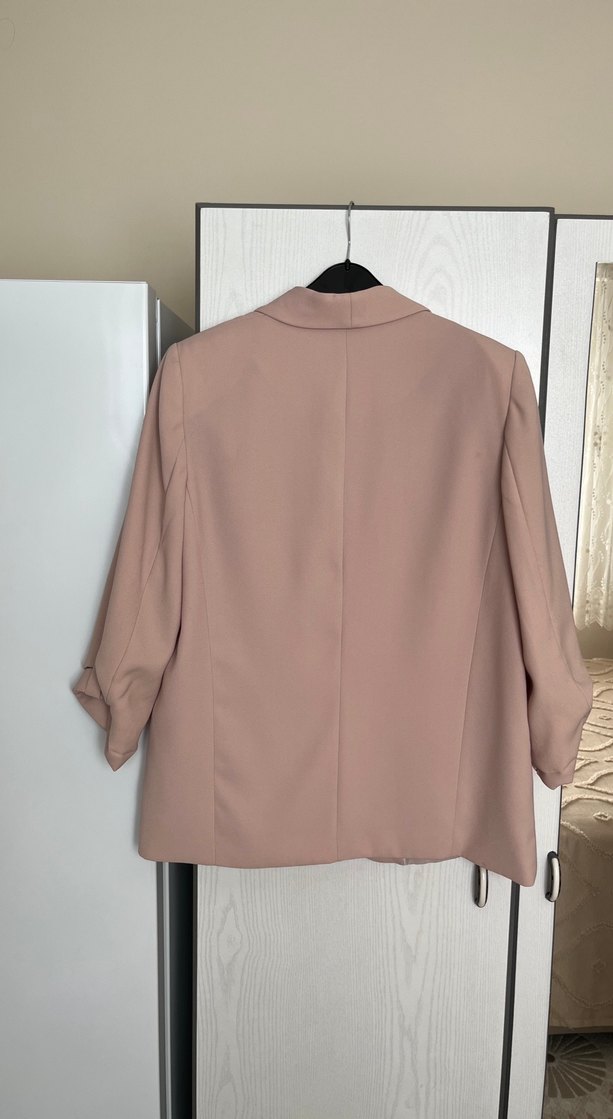 Bej Düğmeli Kadın Blazer Ceket - Görsel 4