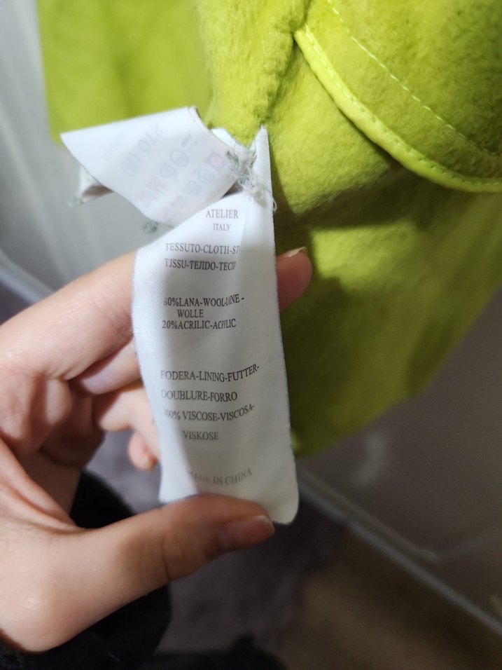 Yeşil Keten Kadın Uzun Ceket - Görsel 5