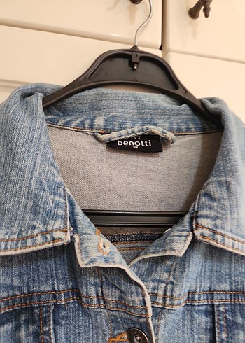 Düğmeli Kadın Denim Ceket - Görsel 2