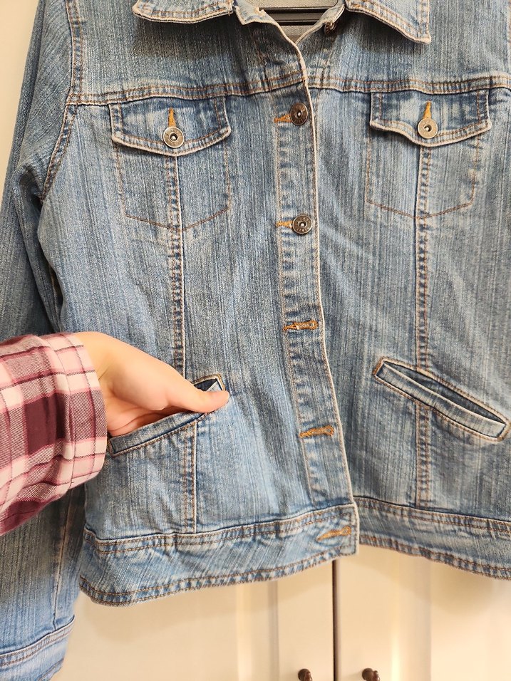 Düğmeli Kadın Denim Ceket - Görsel 4