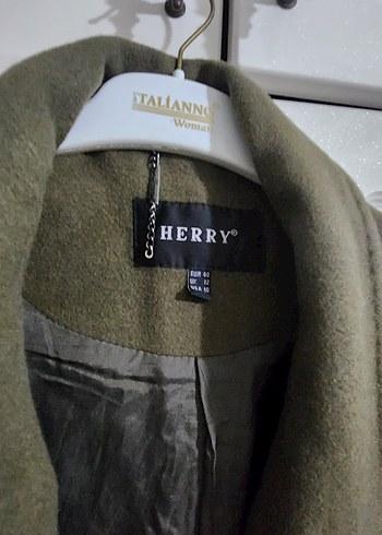 Kadın Yeşil Süet Kemerli Midi Kaban - Görsel 8