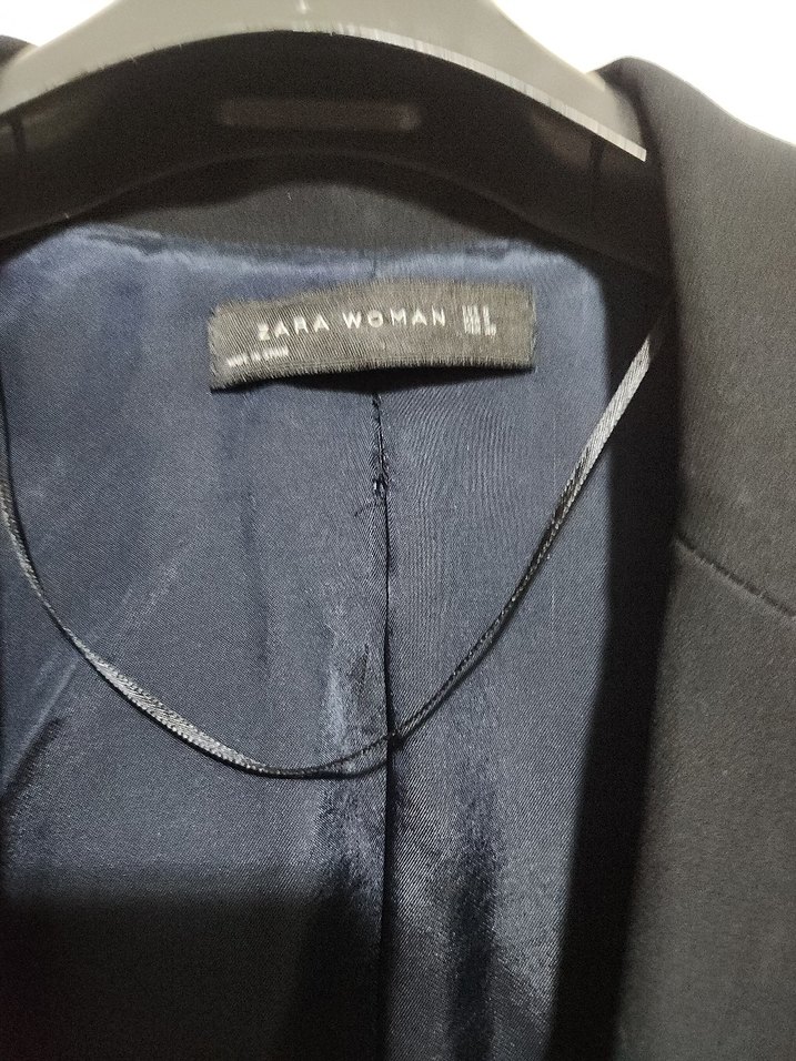 Lacivert Keten Kadın Blazer Ceket - Görsel 2