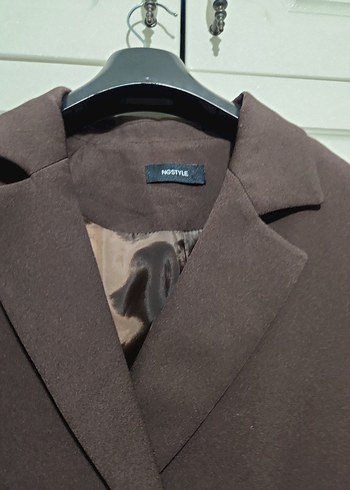 Kahverengi Düğmeli Kadın Blazer Ceket - Görsel 2