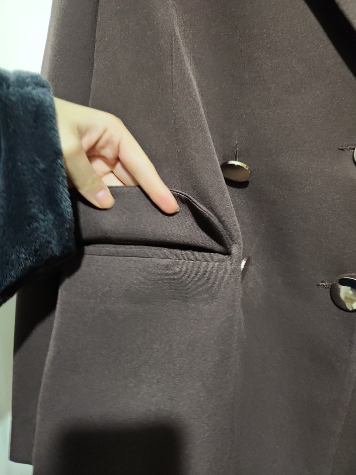 Kahverengi Düğmeli Kadın Blazer Ceket - Görsel 5