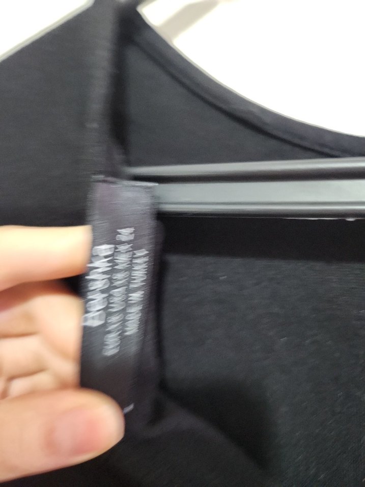 Drapeli Siyah Uzun Keten Elbise - Görsel 5