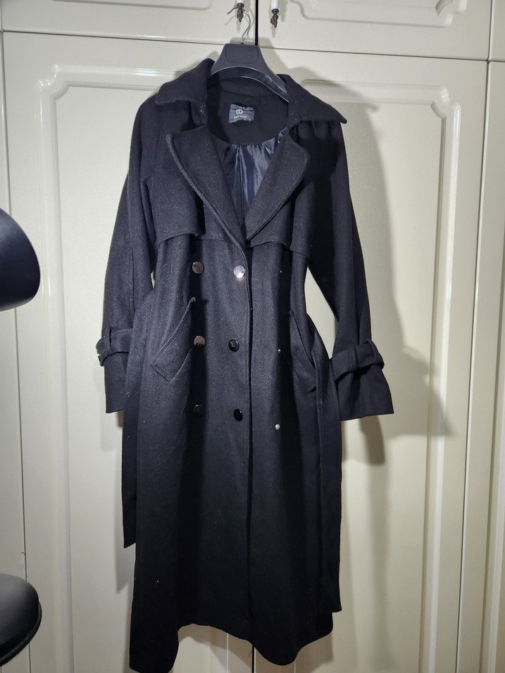 Siyah Kuşaklı Uzun Kaban - Görsel 4