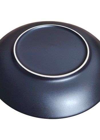 Keramika Altın Yaldızlı Mat Siyah Tabak - Görsel 6