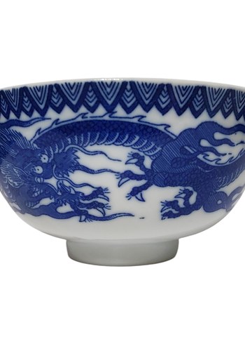 Çin Mavi Dragon Porselen Ramen Kasesi - Görsel 5