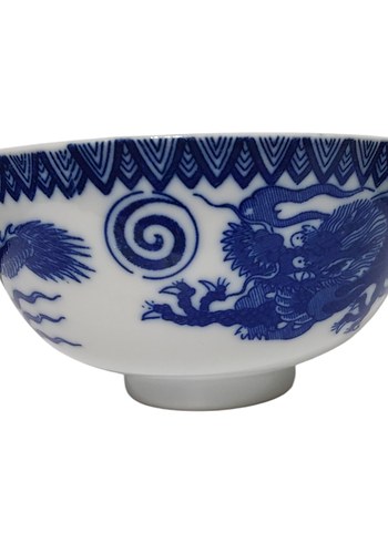 Çin Mavi Dragon Porselen Ramen Kasesi - Görsel 6