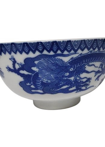 Çin Mavi Dragon Porselen Ramen Kasesi - Görsel 4