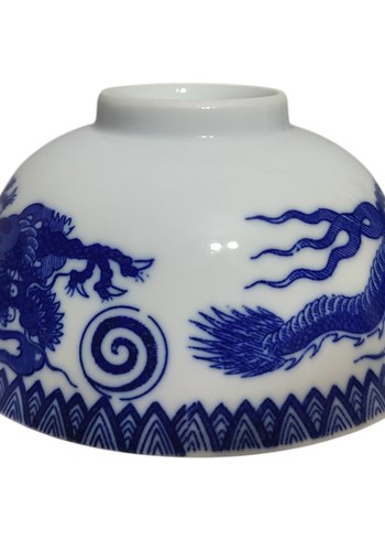 Çin Mavi Dragon Porselen Ramen Kasesi - Görsel 2