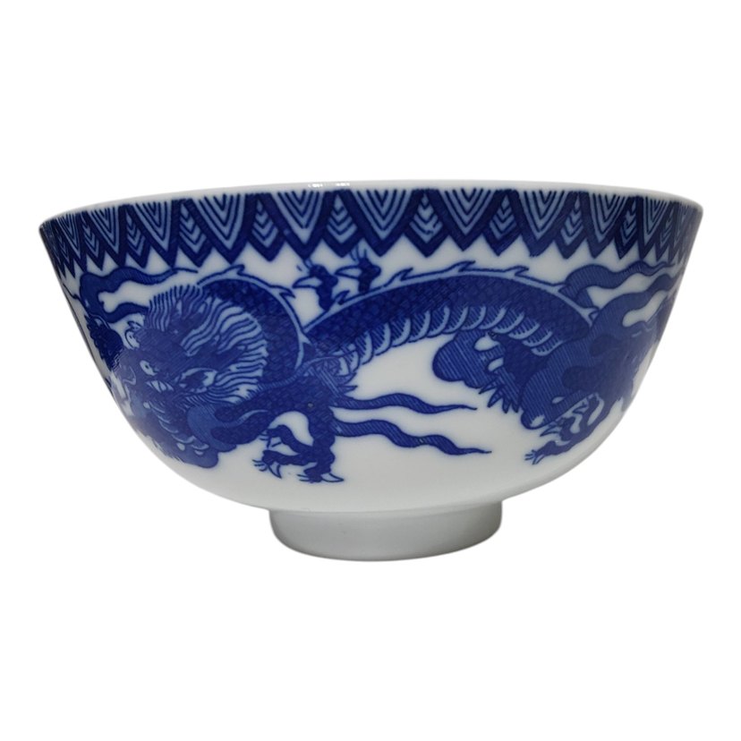 Çin Mavi Dragon Porselen Ramen Kasesi - Görsel 3