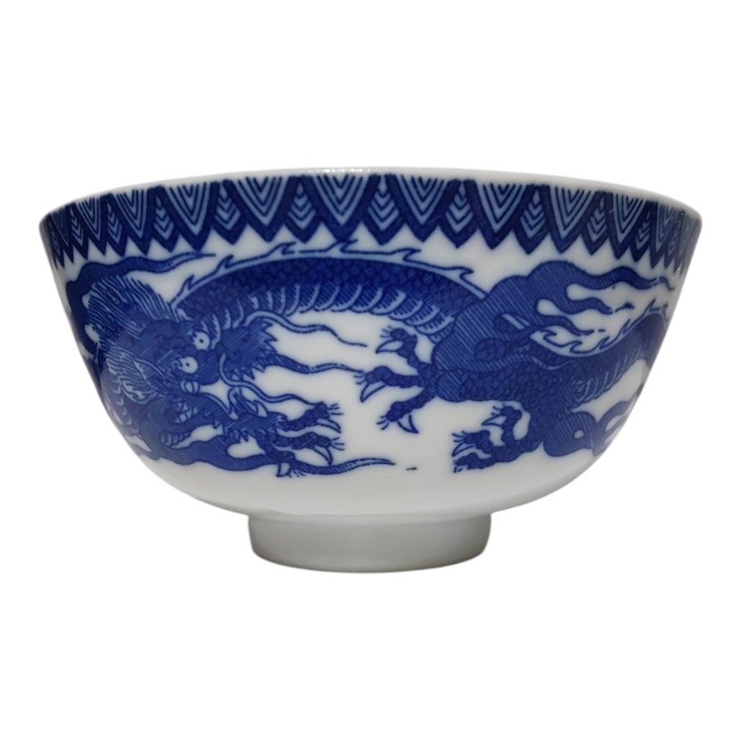 Çin Mavi Dragon Porselen Ramen Kasesi - Görsel 5