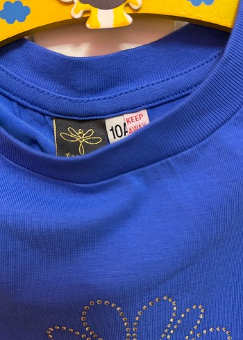 TYESS Mavi Kız Çocuk Payetli Askısız Tişört - Görsel 3