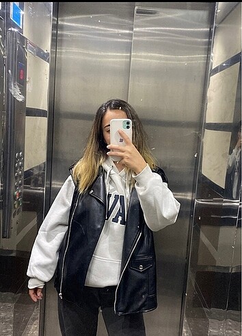 Kadın mavi gri sweatshirt