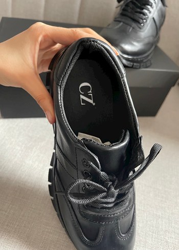 Siyah Bağcıklı kadın Günlük Ayakkabı - Görsel 5