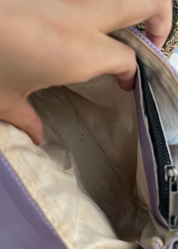 Pastel Mor Deri Kadın Çanta - Görsel 4