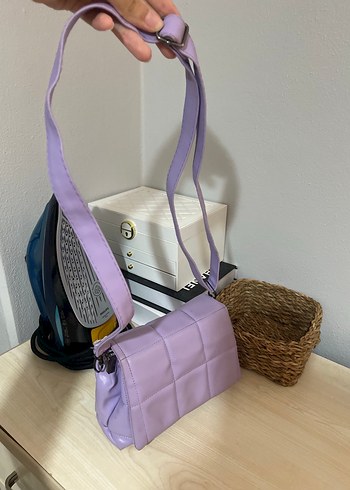 Pastel Mor Deri Kadın Çanta - Görsel 7