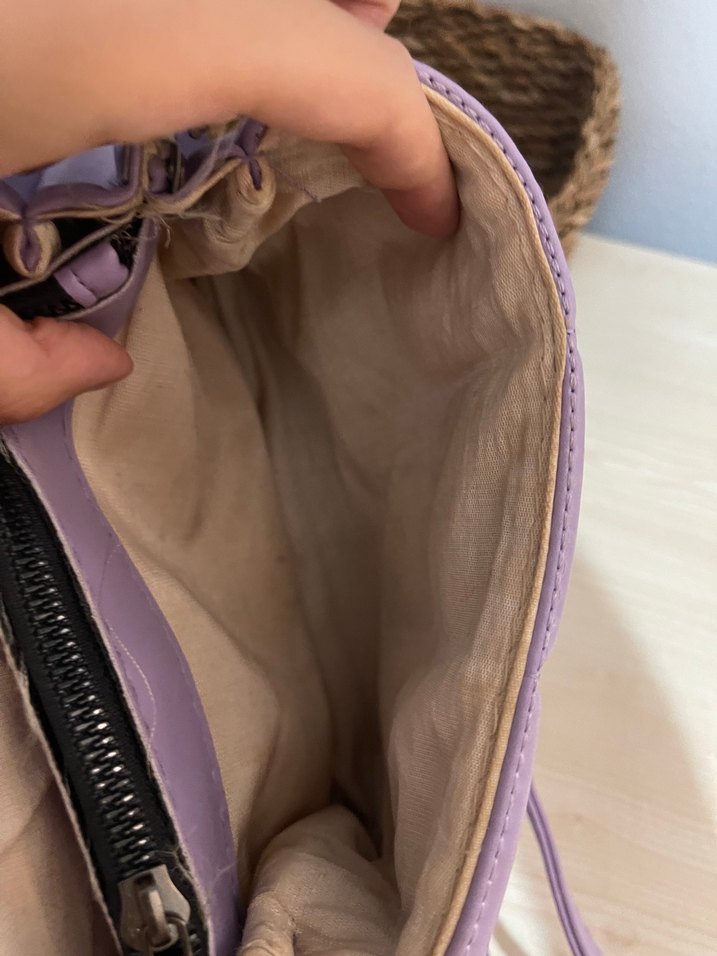 Pastel Mor Deri Kadın Çanta - Görsel 3