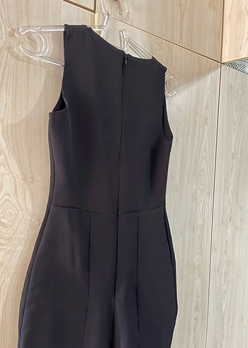 Kare Yaka Siyah Kadın kalem elbise - Görsel 7