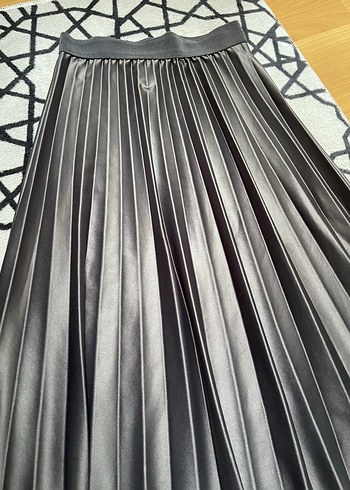 Gri Pilili Uzun Kadın Etek - Görsel 2