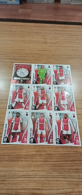 2024 topps ucl Ajax takım 9 kart