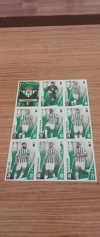 2024 Topps Ucl Betis Takım 9 Kart 