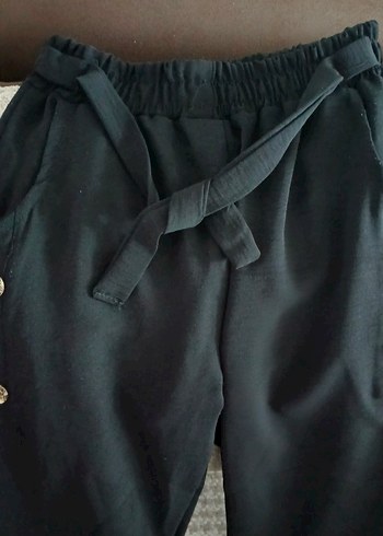 H&M Düğmeli Siyah Kadın Eşofman Altı