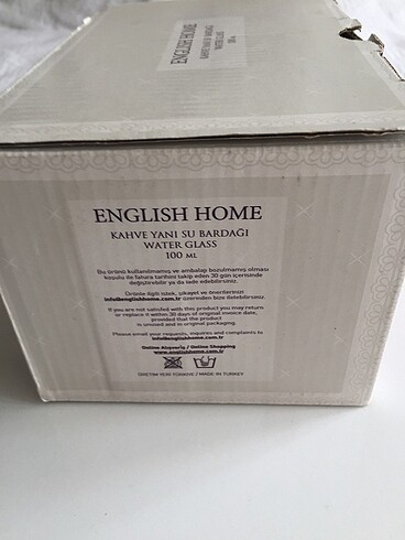 English Home Englısh Home kahve yanı su bardağı ve çanta