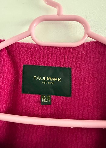 Diğer Düğmeli Pembe Kadın Yün Midi Kaban