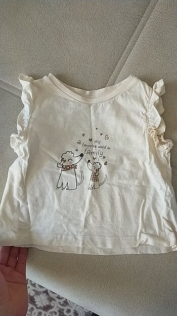 12-18 Ay Beden camel Renk Bebek tişört 