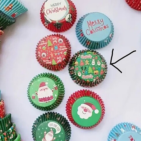 Yılbaşı temalı muffin kek kalıpları