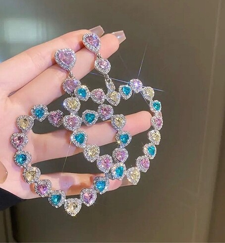 Tasarımcı Lolita kalp küpeler