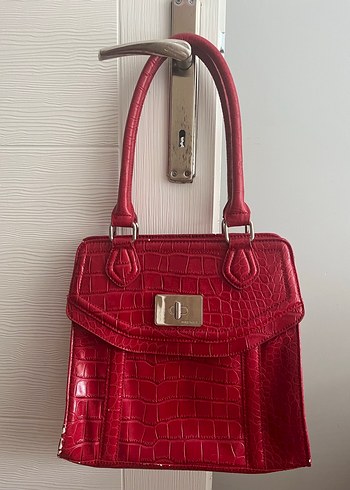 Kırmızı Vintage Deri Nine West Çanta