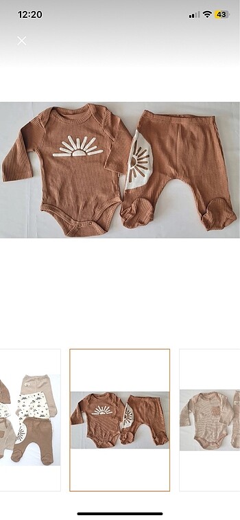 Güneş baskılı Unisex Bebek alt üst takım