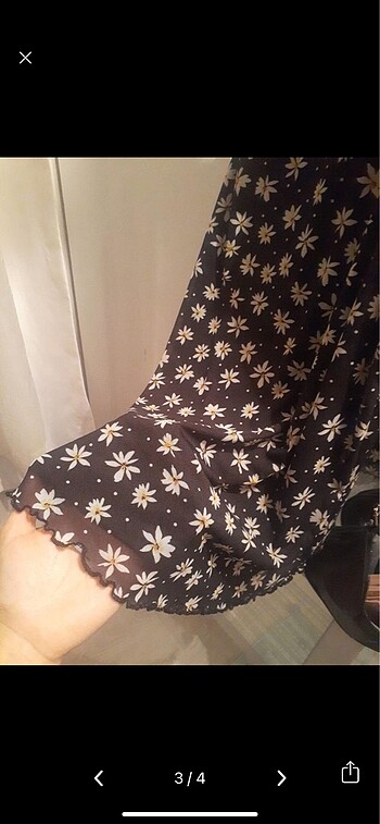 m Beden bershka cicekli elbise