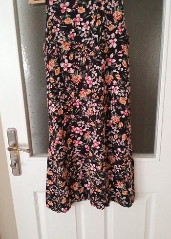 Çiçek Desenli Bohem Midi Elbise - Görsel 6