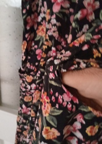 Çiçek Desenli Bohem Midi Elbise - Görsel 4