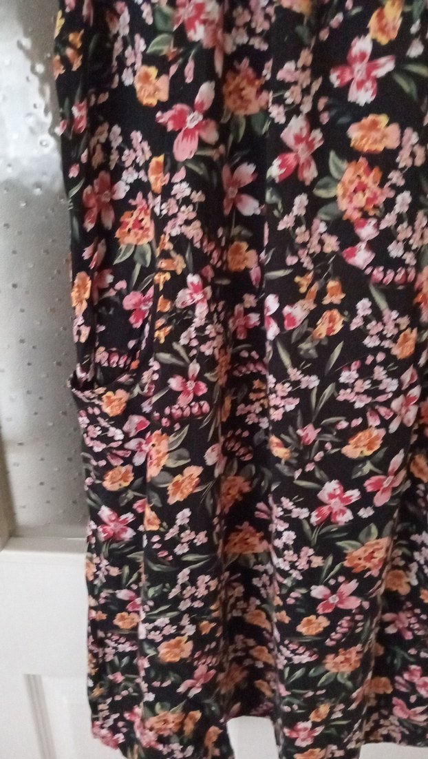 Çiçek Desenli Bohem Midi Elbise - Görsel 3