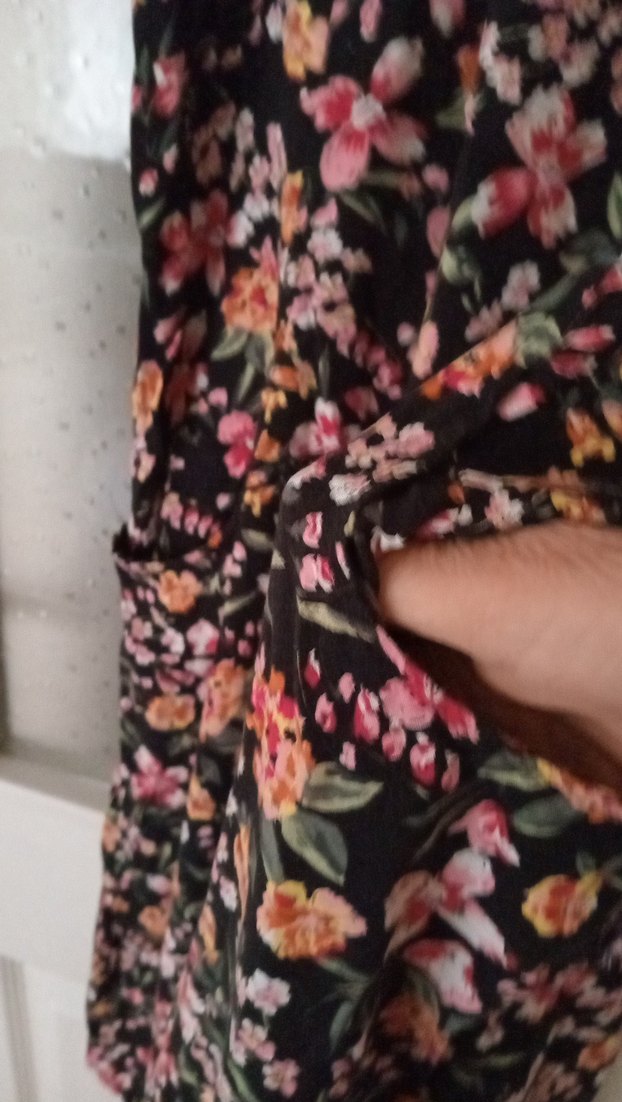 Çiçek Desenli Bohem Midi Elbise - Görsel 4