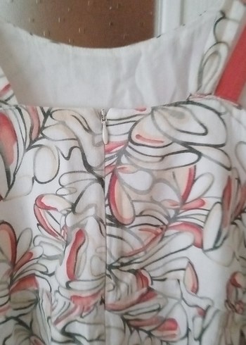 Bej Desenli Straplez Hamile Mini Tunik - Görsel 7