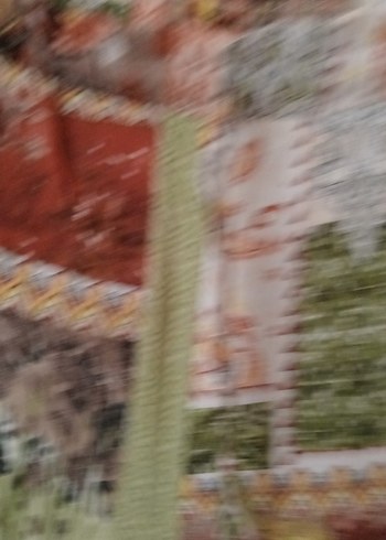 Bohem Çok Renkli Düğmeli Kadın Kumaş Pantolon - Görsel 5