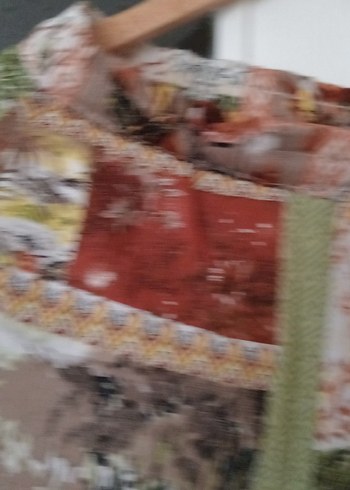 Bohem Çok Renkli Düğmeli Kadın Kumaş Pantolon - Görsel 3