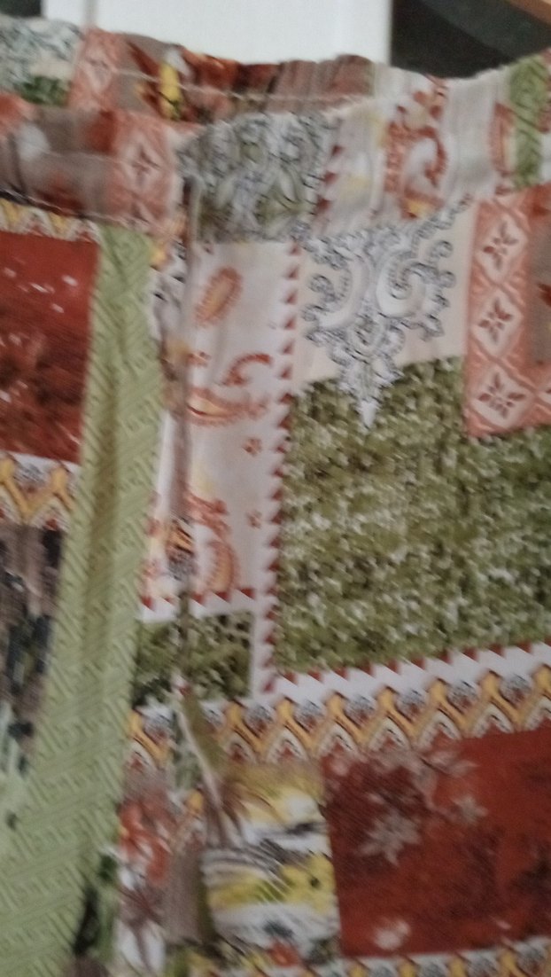 Bohem Çok Renkli Düğmeli Kadın Kumaş Pantolon - Görsel 4