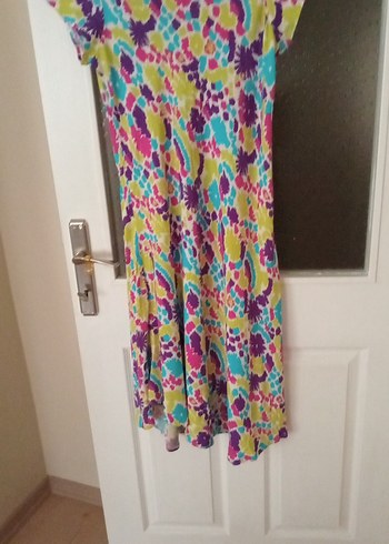 Renkli Batik Desenli Bohem Uzun Elbise - Görsel 6