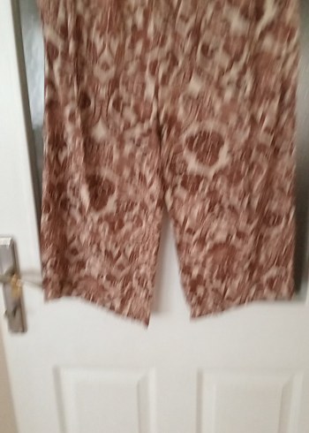 Kadın Kahverengi Bohem Pilili Pantolon - Görsel 2